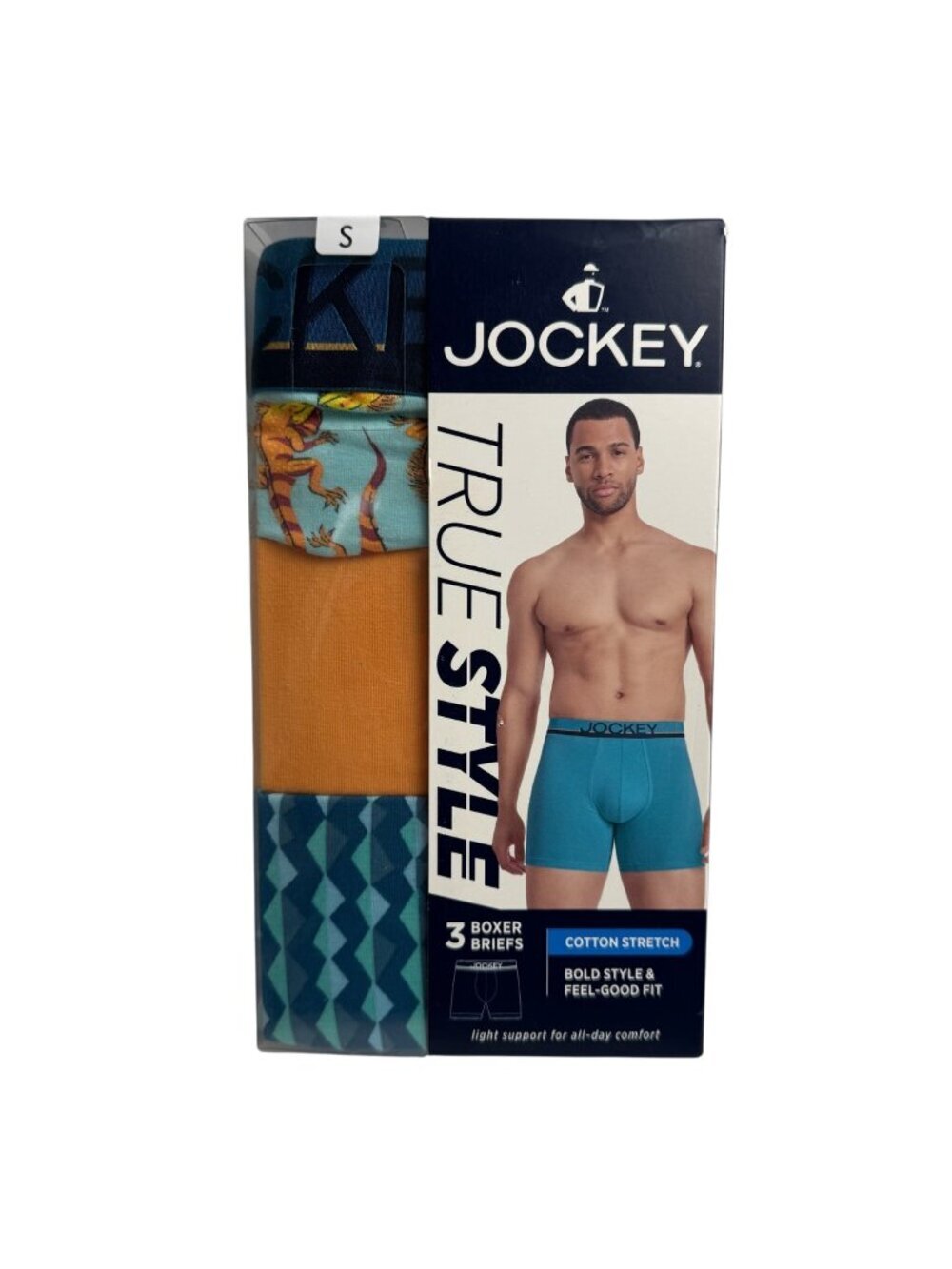 Jockey NEW True Style 3 Pack Boxer Briefs SM Colorful Breathable Cotton Bold Fun